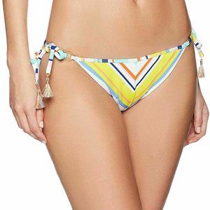 Nanette Lepore Womens Swimwear Blue White Size XS Striped Bikini Bottom $76